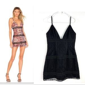 X by NBD Hailey Floral Embroidered Lace Mini Dress size S